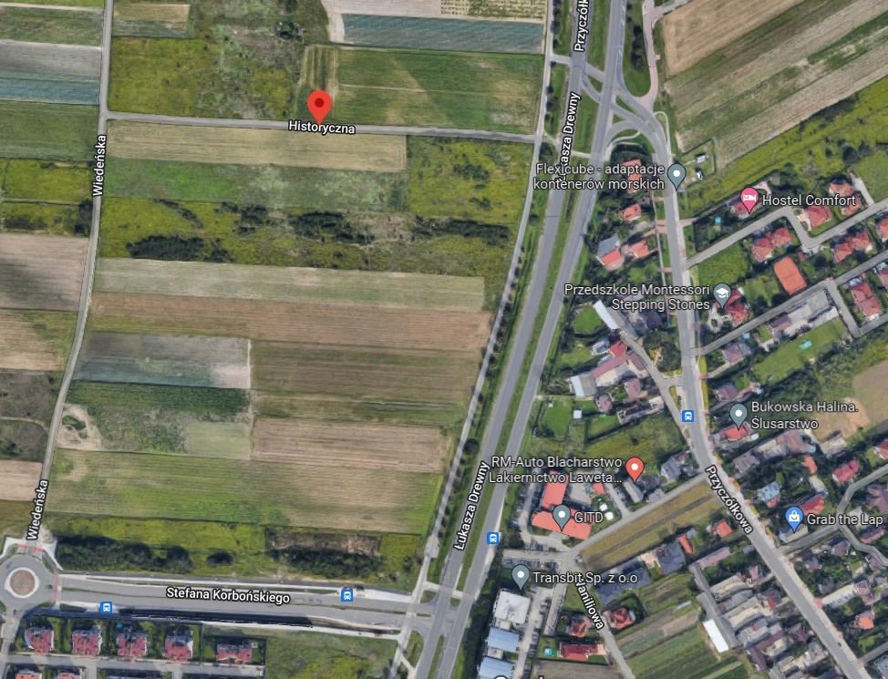Przyczółkowa, działka usługowa, projekt MPZP
