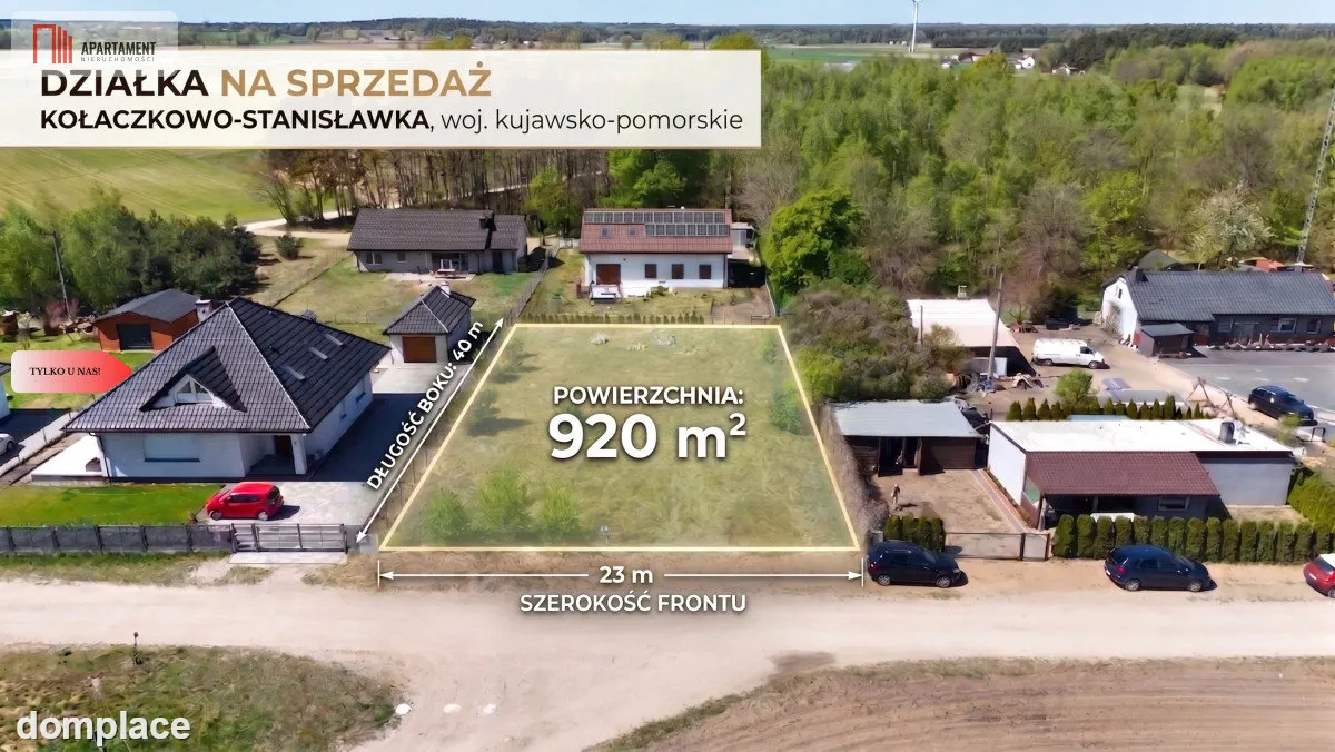 * Wyjątkowa działka z WZ Kołaczkowo Stanisławka