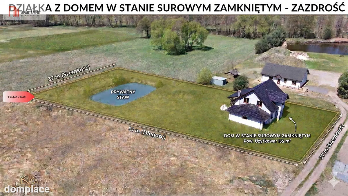 * Dom na dużej działce ze stawem Zazdrość Szubin — zdjęcie 2