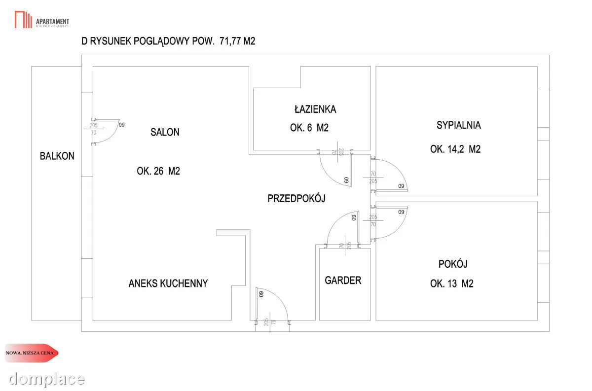Tylko u nas! Apartamentowiec 3 pokoje II p. balkon — zdjęcie 15