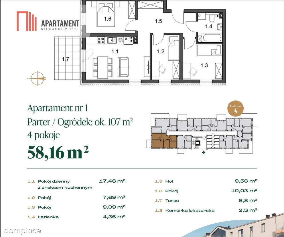 Centrum Rypina, 4 pokoje, 58,16mkw, ogródek 107mkw — zdjęcie 5
