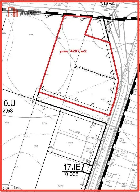 Działka inwestycyjna - market, przychodnia