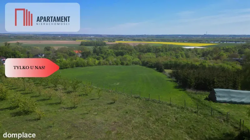 Działka z pozwoleniem na budowę, 5100 m2.