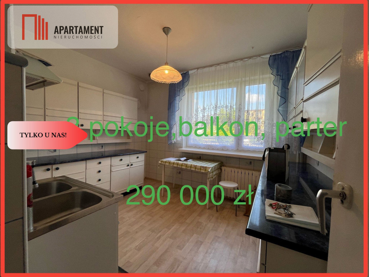 Duże mieszkanie, parter,balkon,garaż,ogród,cisza.
