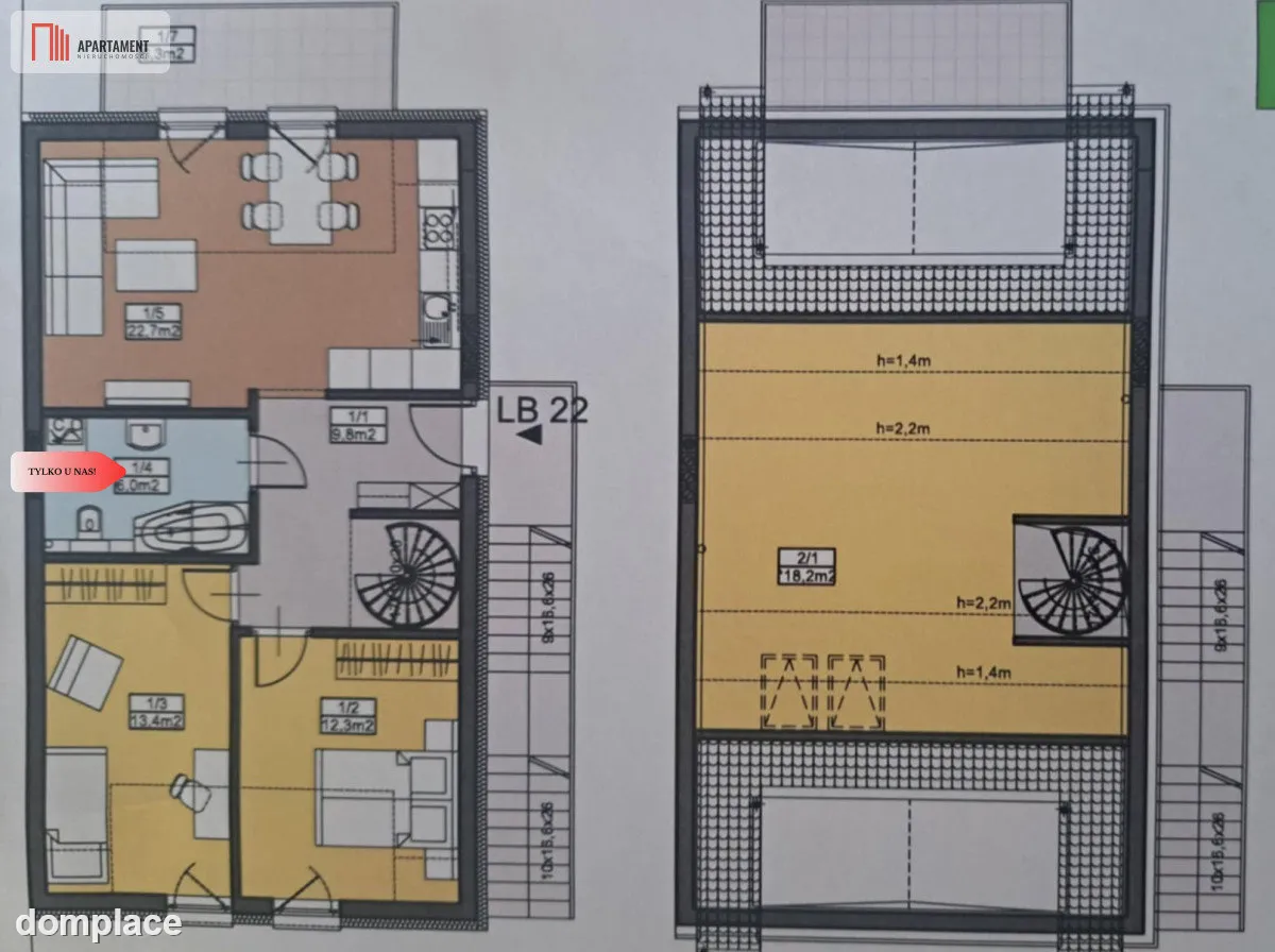 4 pokoje/82 m2/balkon/rezerwacja! — zdjęcie 12