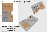 *REZERWACJA! kawalerka 36,7m2 z dużą kuchnią — zdjęcie 2