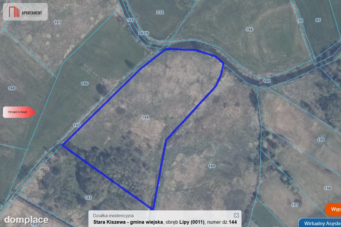 Działka 1,33 ha Nad rzeką WIERZYCA-LIPY-STRUGA! — zdjęcie 9