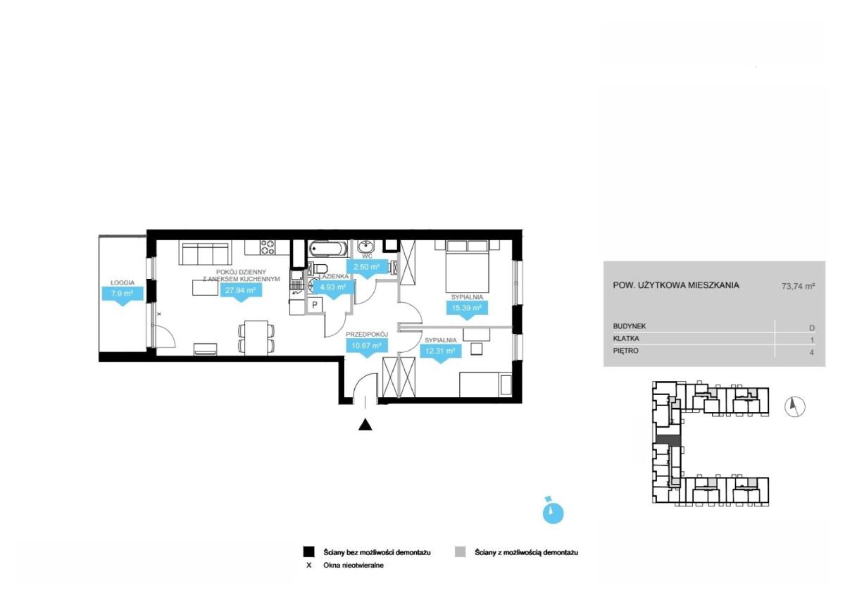Sprzedam trzypokojowe mieszkanie na Jeżycach. 0%