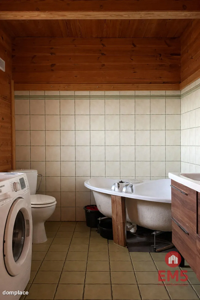 Drewniany dom premium nad stawem | 1 ha | Sauna | — zdjęcie 13