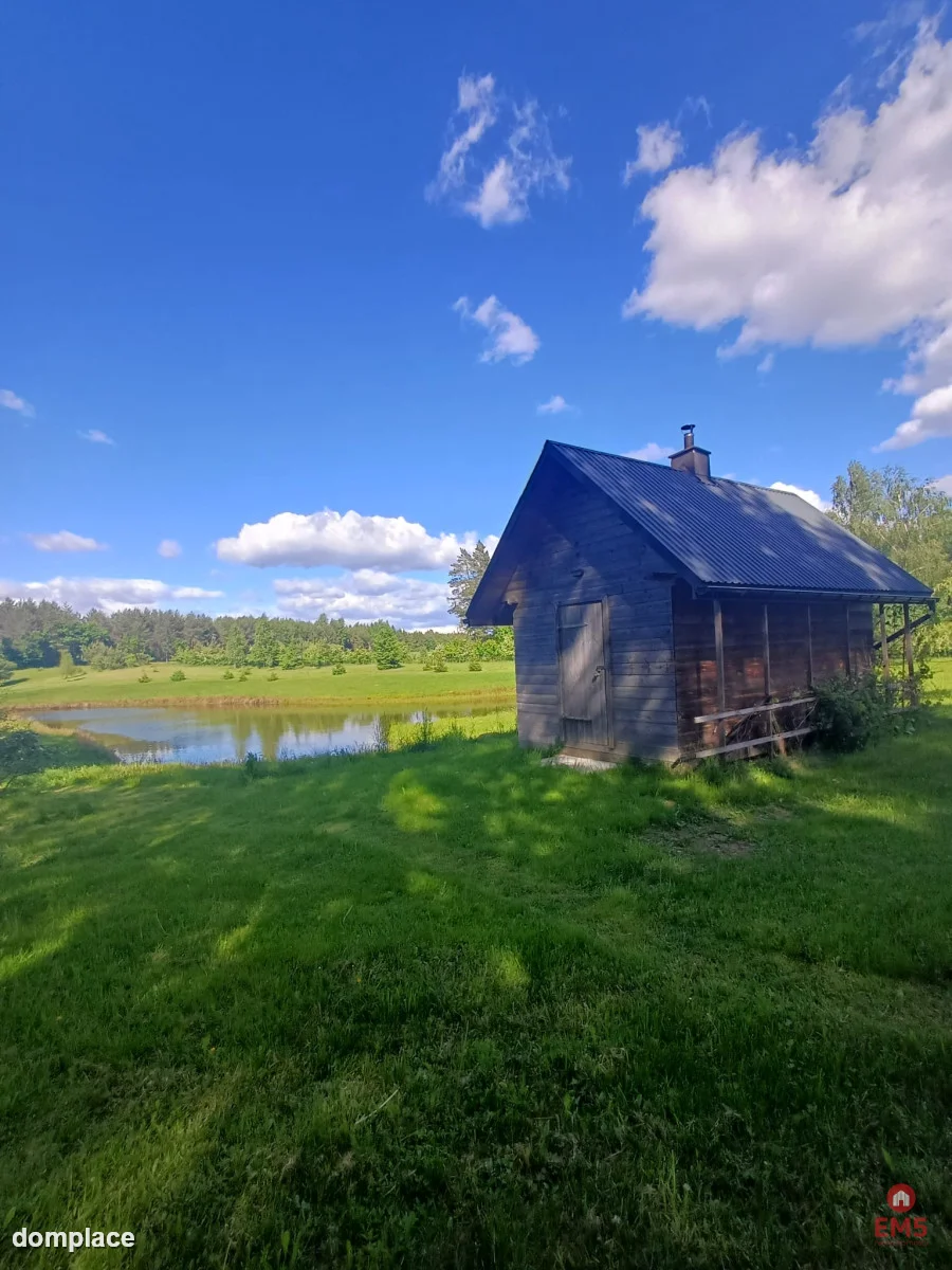 Drewniany dom premium nad stawem | 1 ha | Sauna | — zdjęcie 17
