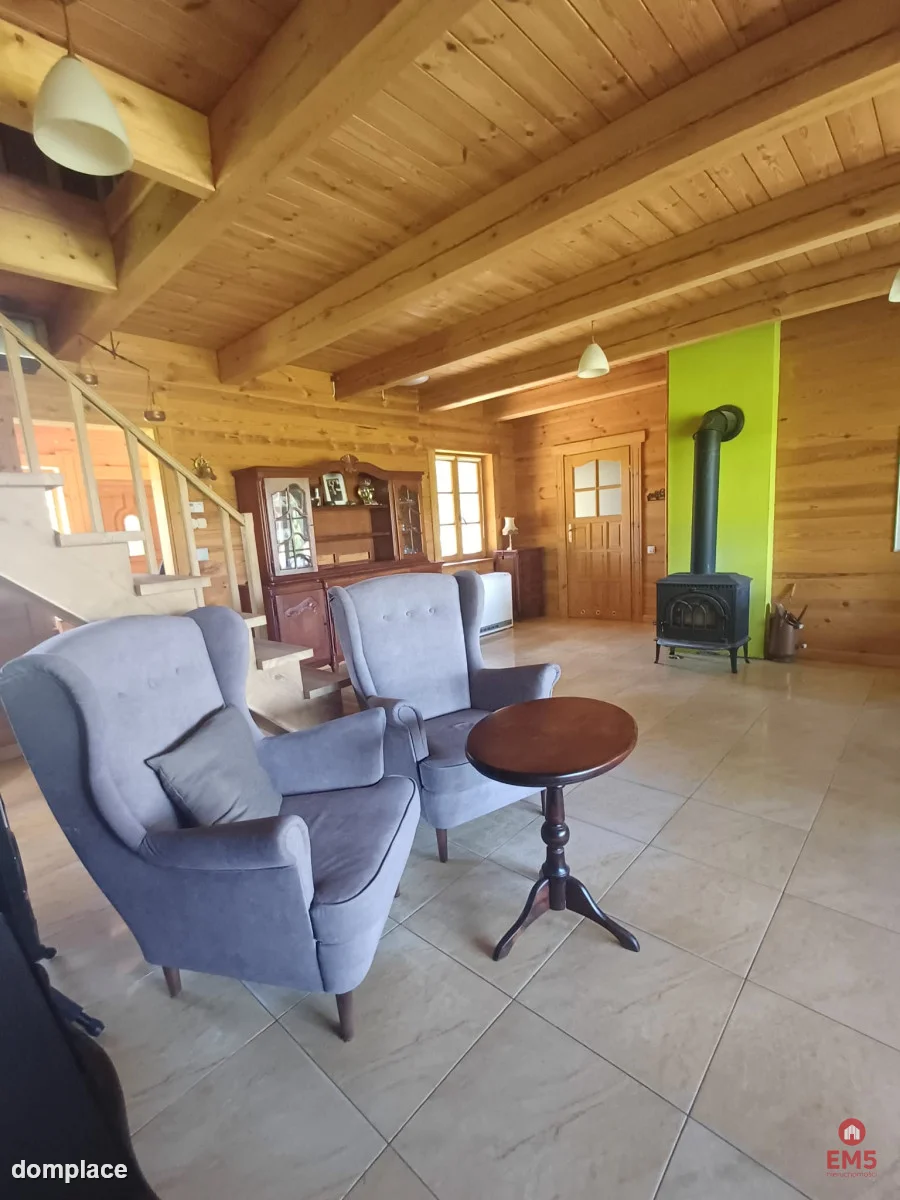 Drewniany dom premium nad stawem | 1 ha | Sauna | — zdjęcie 7