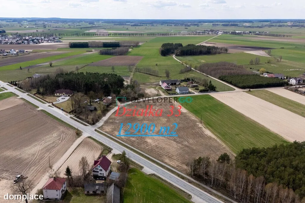 Działka inwestycyjna 1,29 ha, blisko Sypniewa