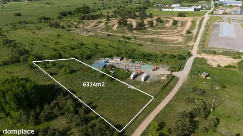 Działka przemysłowa 6324m2 z pozwoleniem na budowę