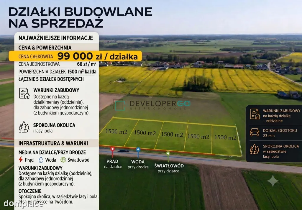 Działki z warunkami zabudowy w otoczeniu natury!