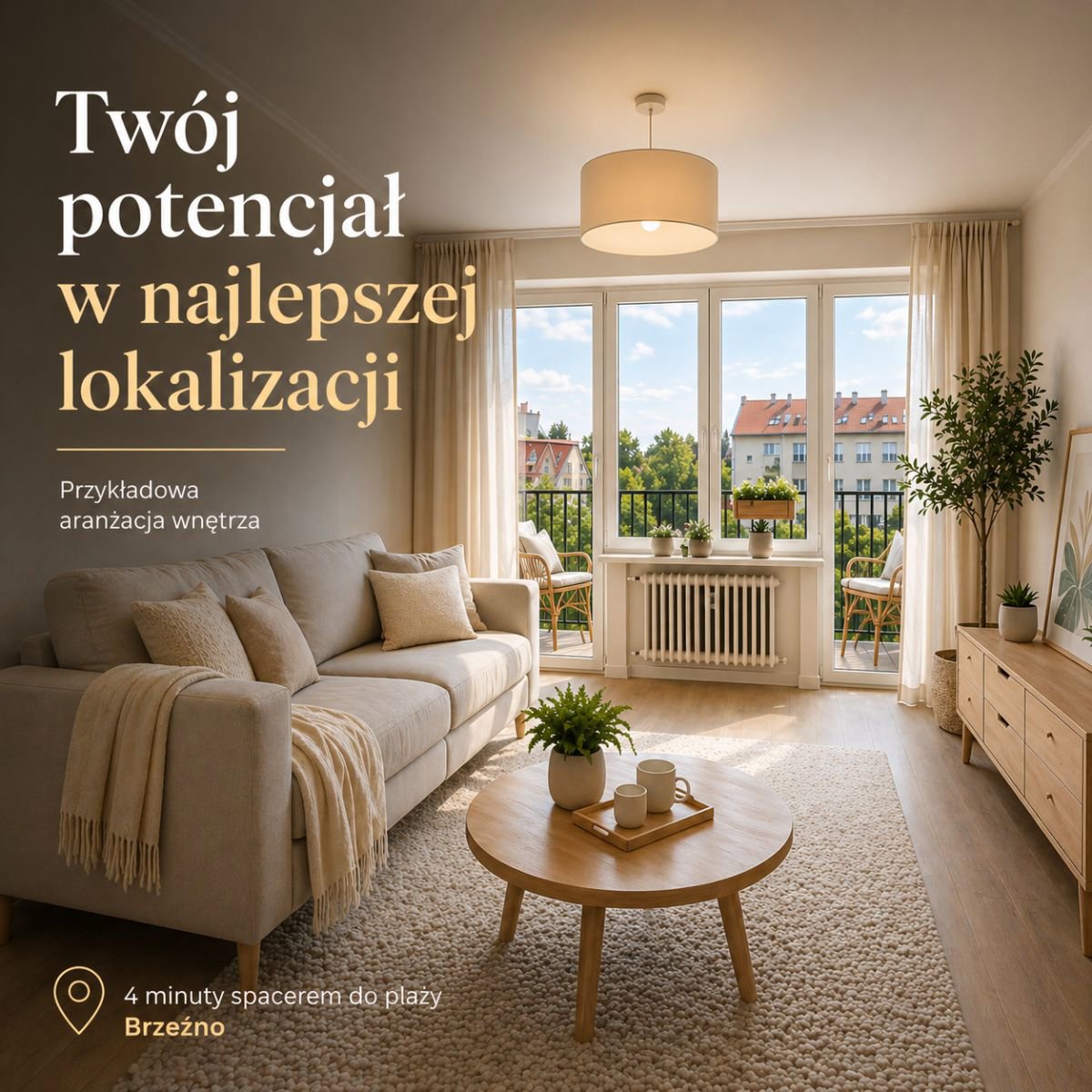 2 pokoje blisko morza | Brzeźno |