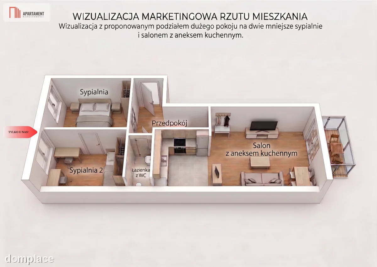 *M3 M4 Szubin 47m2, balkon, 3 piętro DO NEGOCJACJI — zdjęcie 12