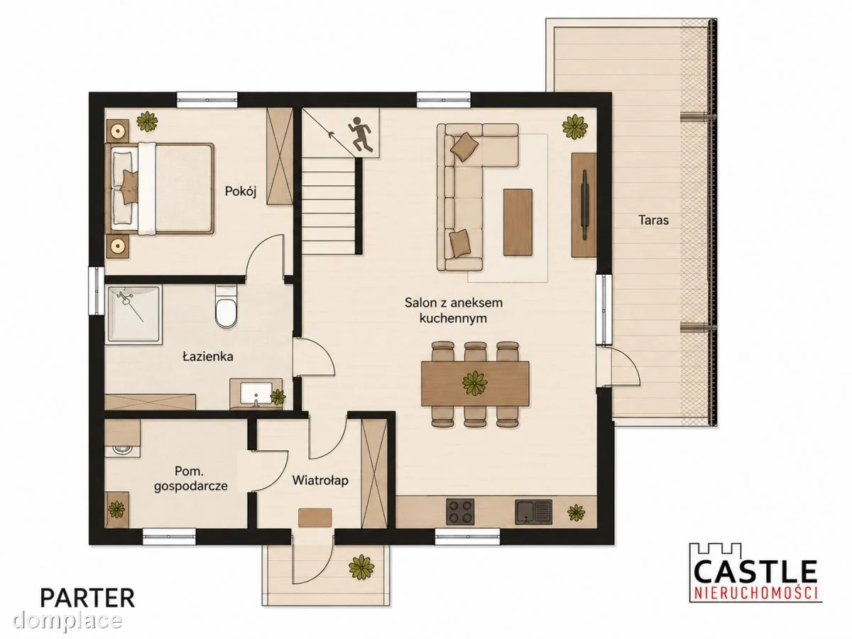 Dom przy lesie | 1221 m² działki | 2 domki — zdjęcie 19
