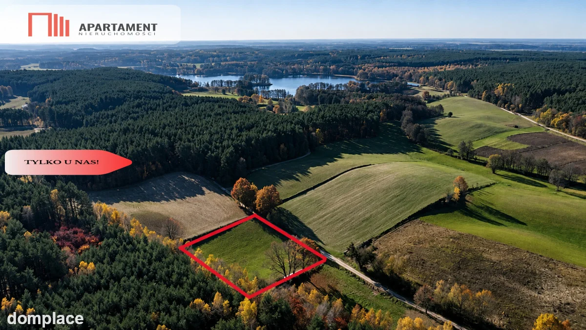 Spokój, natura, jeziora–działka zagrodowa Dormowo