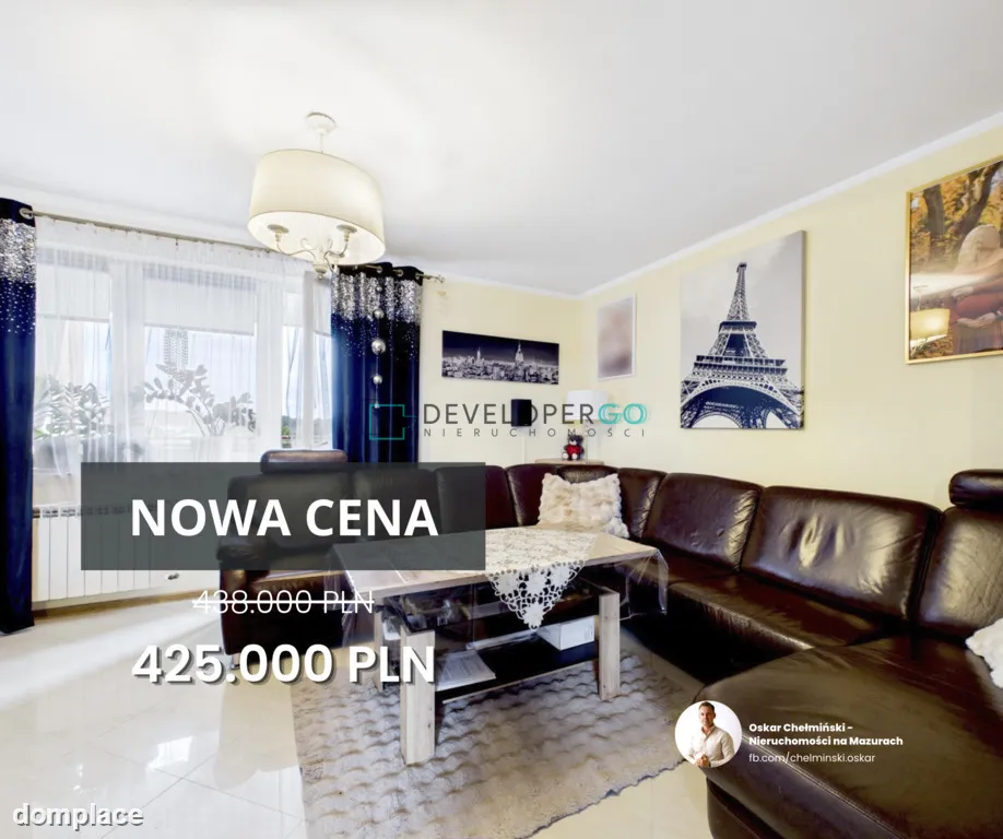 62,7 m2 | dwupoziomowe, blisko jeziora i plaży (!)