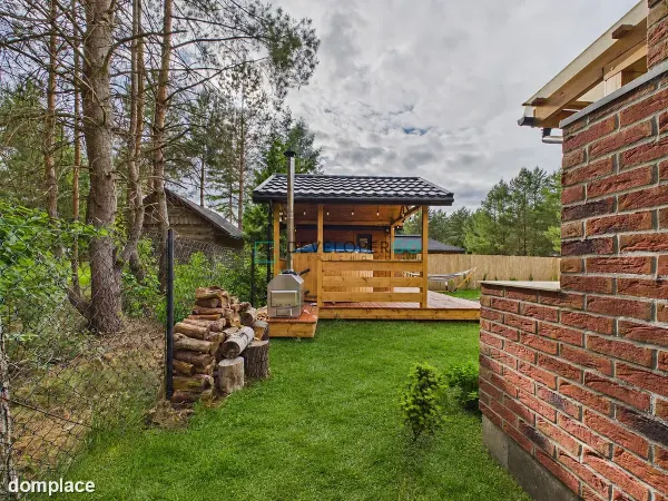 Dom letniskowy w Bołtrykach –sauna, balia, kominek — zdjęcie 3