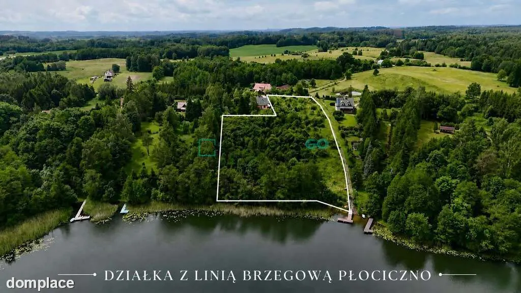 DZIAŁKA Z WŁASNĄ LINIĄ BRZEGOWĄ JEZIORA ZDRĘŻNO