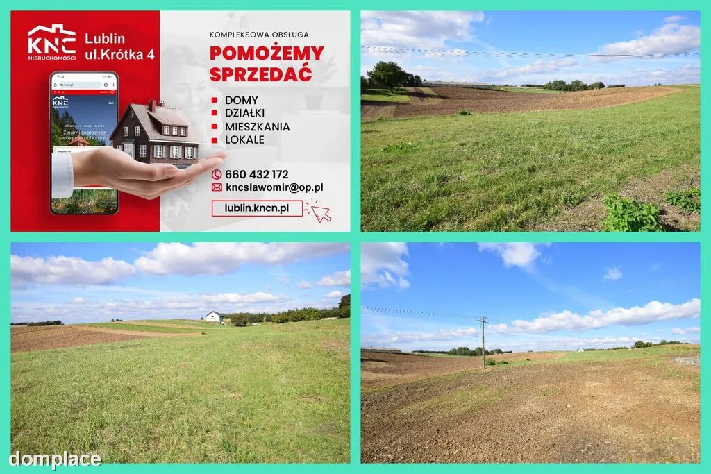 5 działek budowlanych blisko Lublina, wydane WZ.