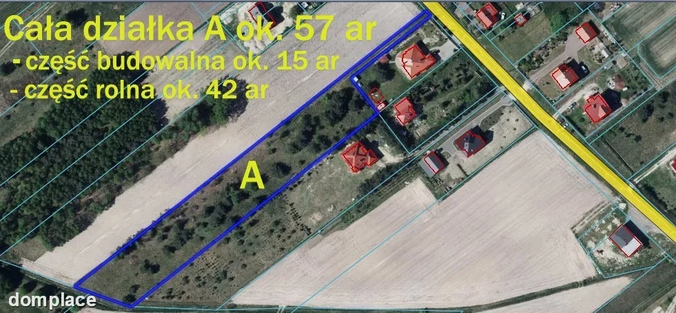 Duża działka 0,6 ha rolno budowlana Wola Lisowska