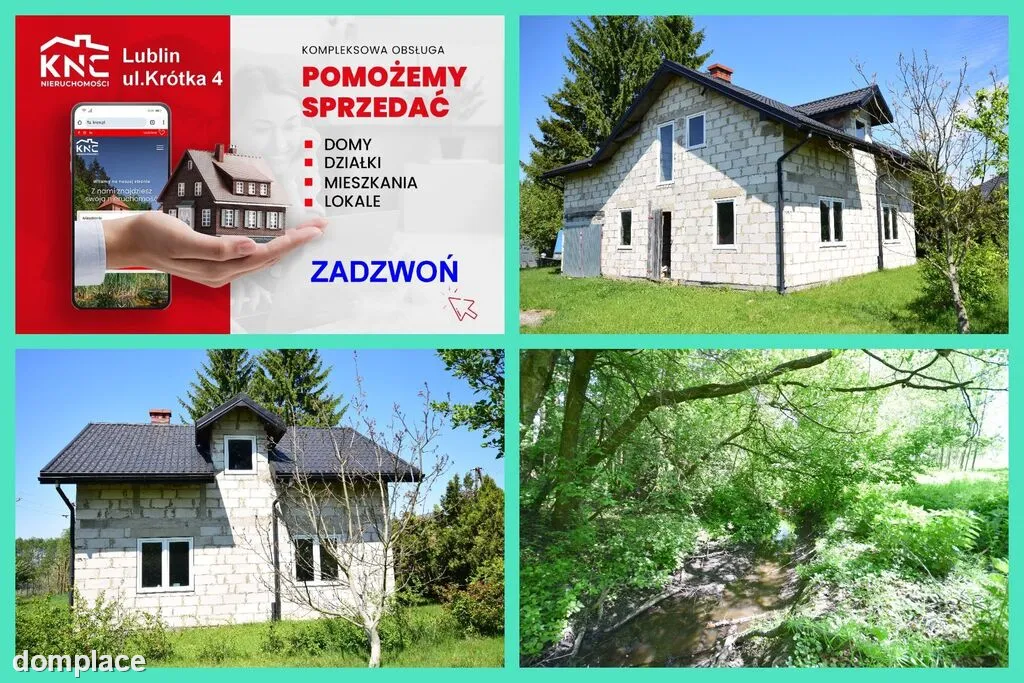 Dom do wykończenia graniczący z rz. Ciemięgą