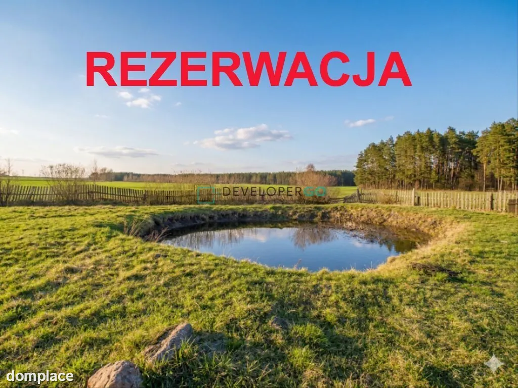 Działka z warunkami zabudowy i stawem!