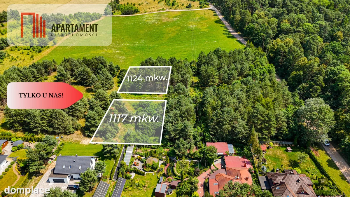 Tylko u nas!Urokliwe działki budowlane Kruszyn, WZ