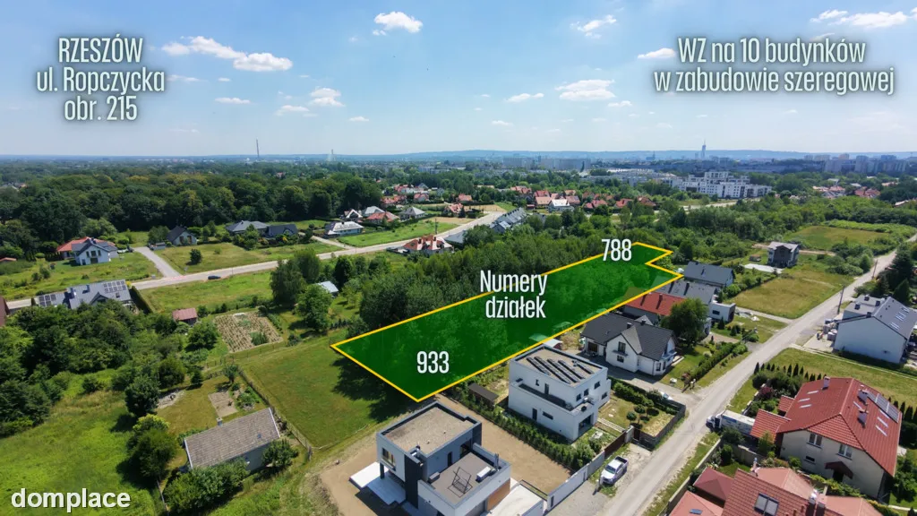 Działka inwestycyjna z WZ na 10 szeregówek