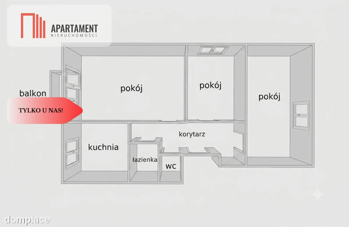 3 pokoje z balkonem na ostatnim piętrze | 64 m² ty — zdjęcie 16