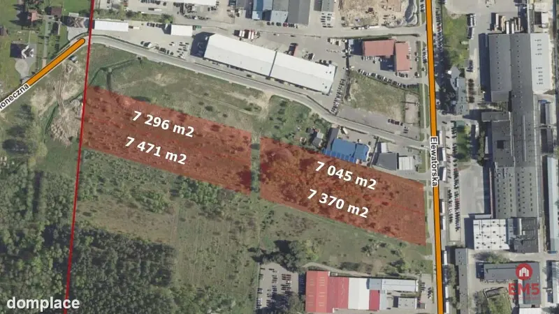 Działka przemysłowa 0,7 ha, ul. Elewatorska