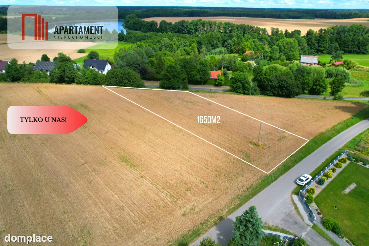Działka 350m od jeziora w miejscowości Objezierze