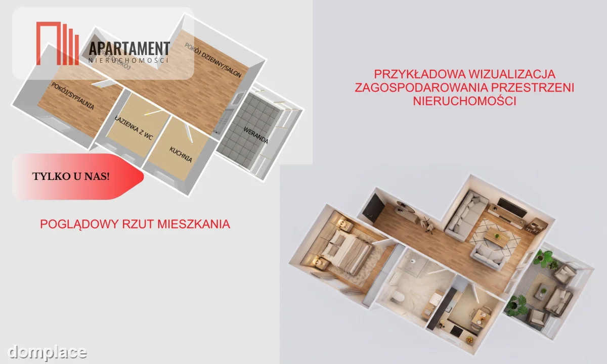 * 2 pokoje z wyjątkową werandą Grudziądz 1 piętro — zdjęcie 3