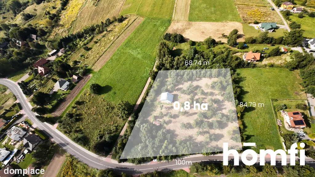 0,8ha - Widokowa działka budowlana pod Krakowem