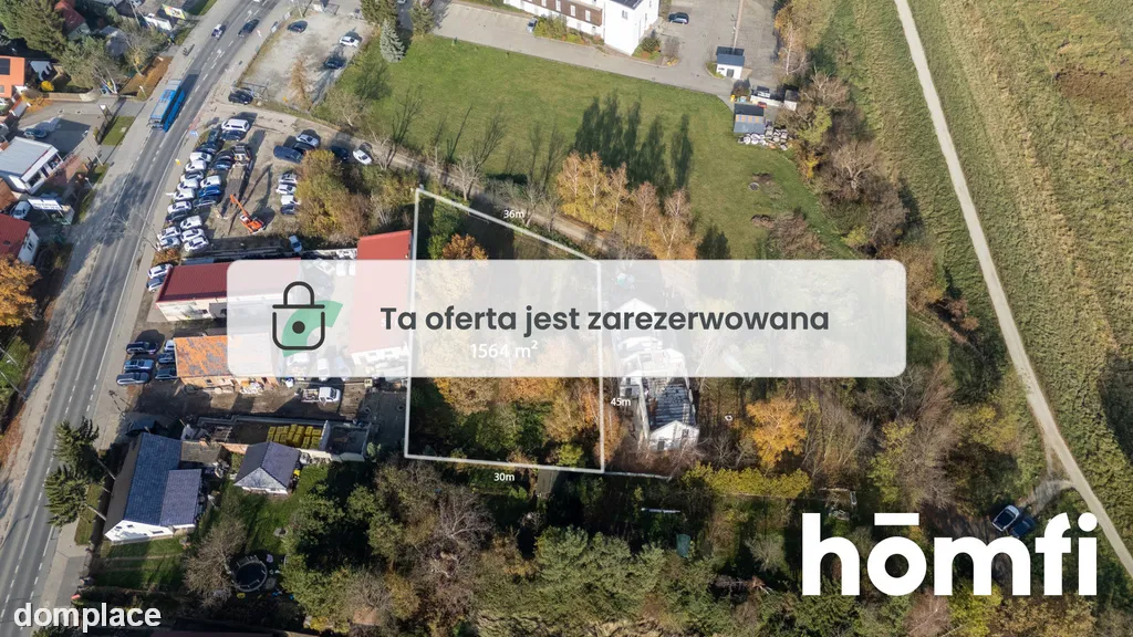 Działka usługowa 1564 M2, przy zjeździe z AOW, WZ