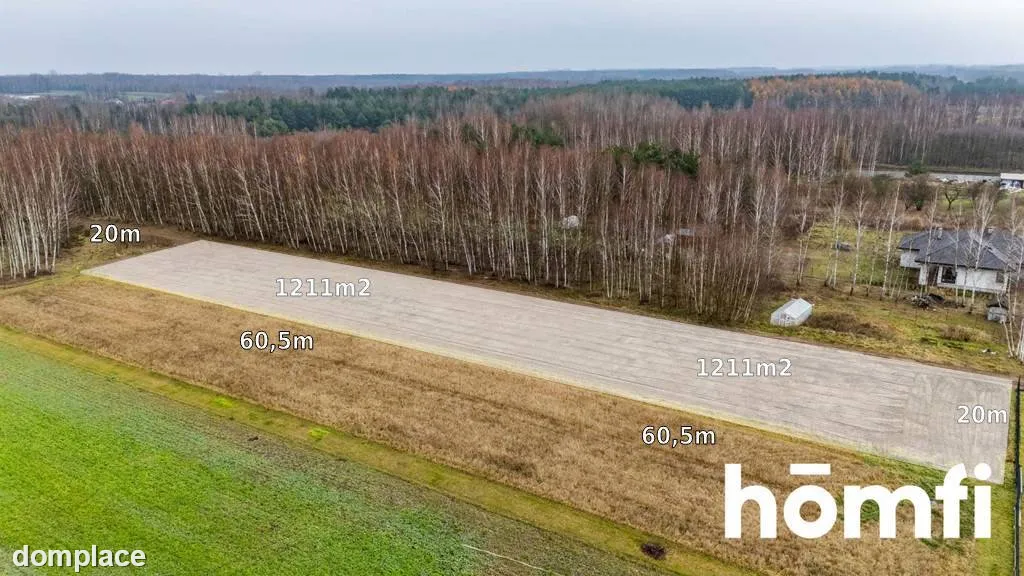 Działka w otoczeniu lasu 1211 m2