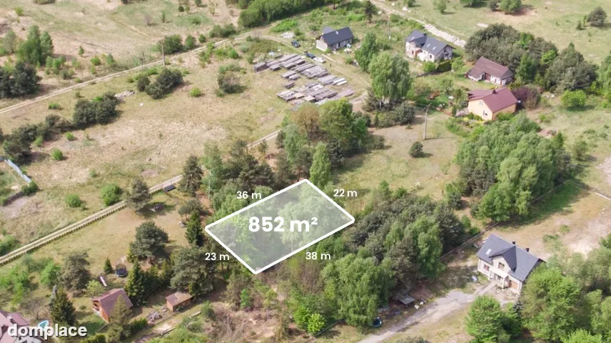 Działka budowlana w Ryczówku 852m²