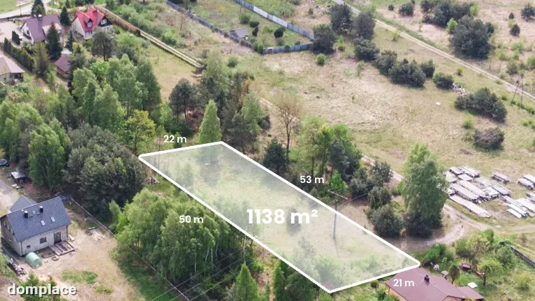 Działka budowlana w Ryczówku 1138m²