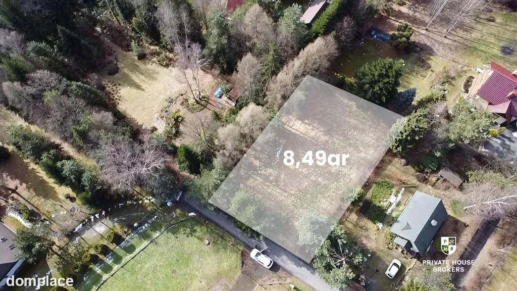 Działka budowlana - Włosań - 8,49ar - Bajeczna