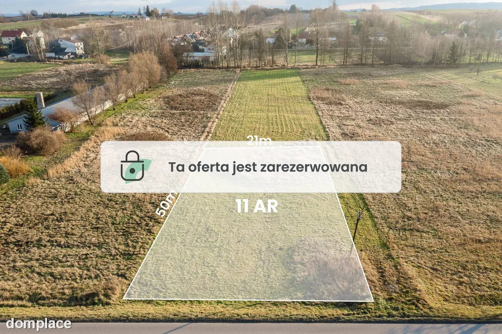 Atrakcyjna Działka 11 ar 10 minut od Rzeszowa