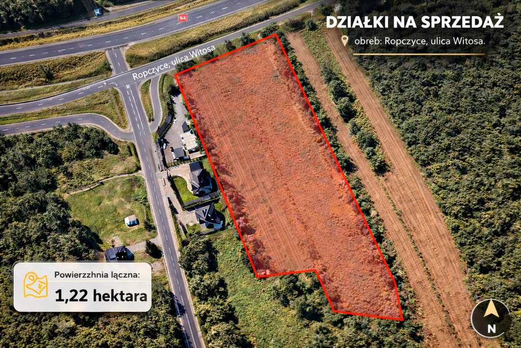 Działka inwestycyjna z WZ Ropczyce 1,22 ha