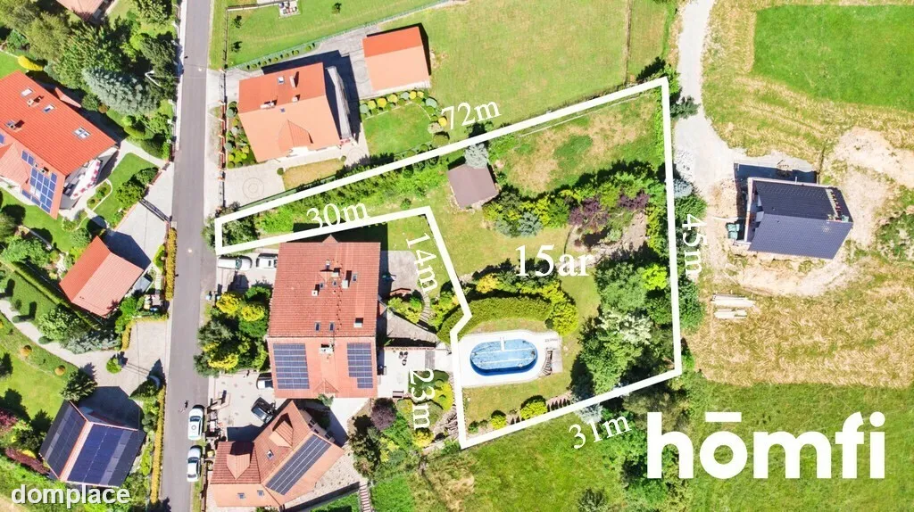 Działka budowlana z basenem 15,27ar Straconka