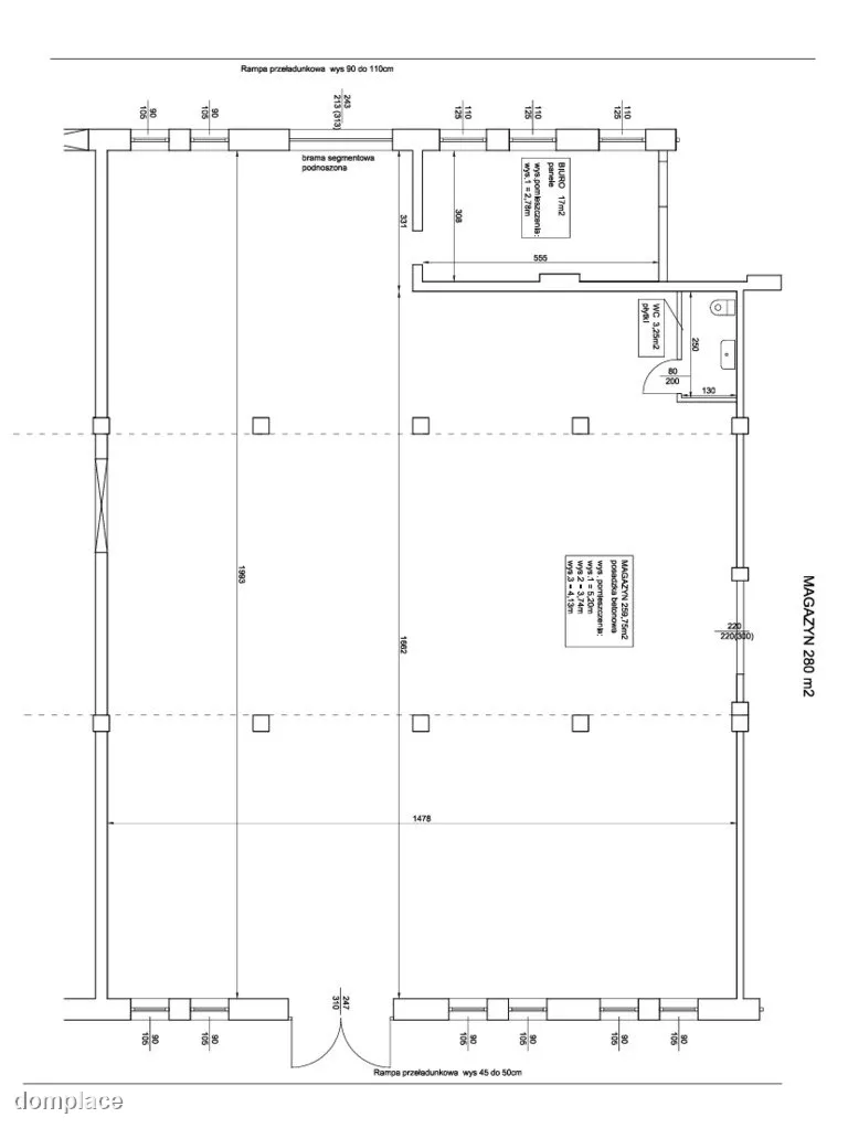 Magazyn 280 m2 z rampą, placem dla TIR — zdjęcie 5