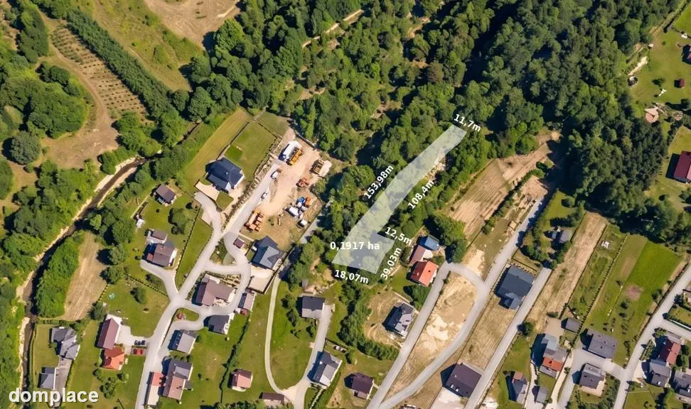 działka budowlana z prywatnym lasem
