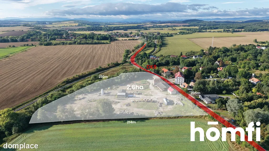 Teren inwestycyjny 2,6 ha przy DK8