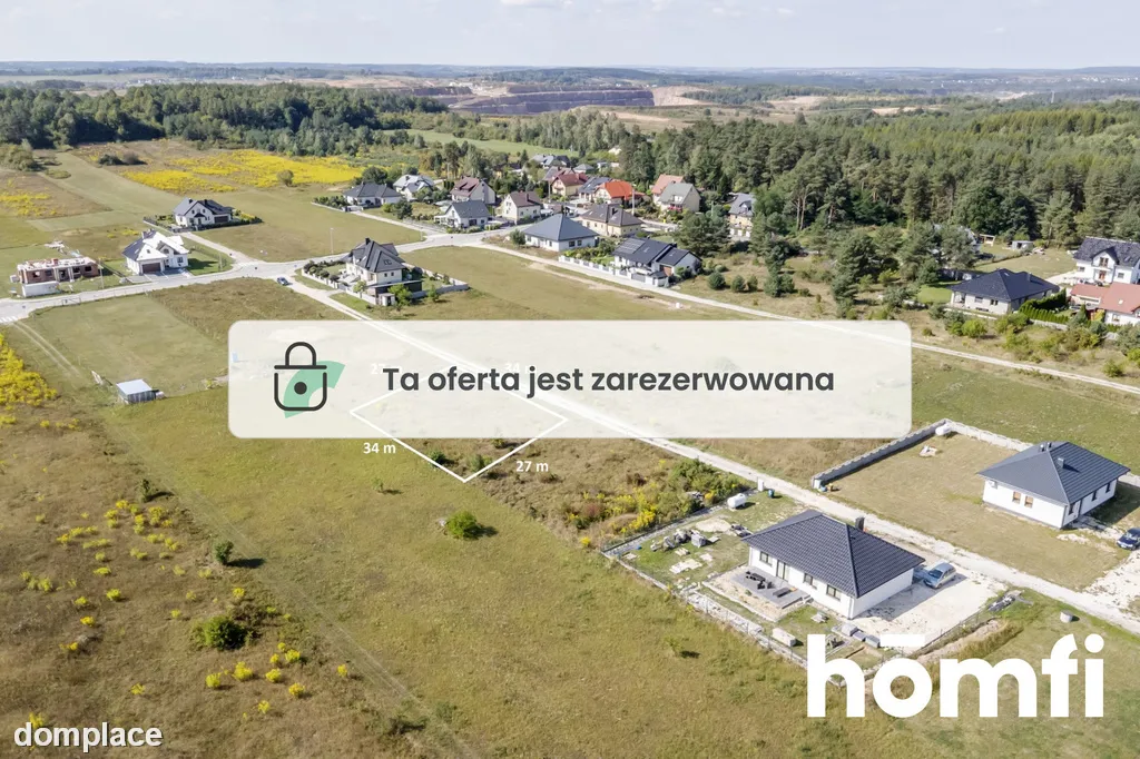 Działka 927 m² w Kowali, tylko 10 km od Kielc