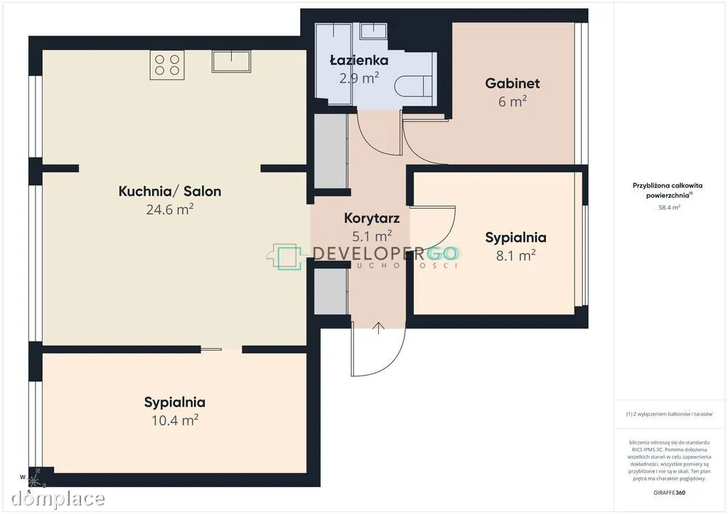 Nowoczesne 4-pokojowe mieszkanie 57,9m2 Centrum — zdjęcie 15