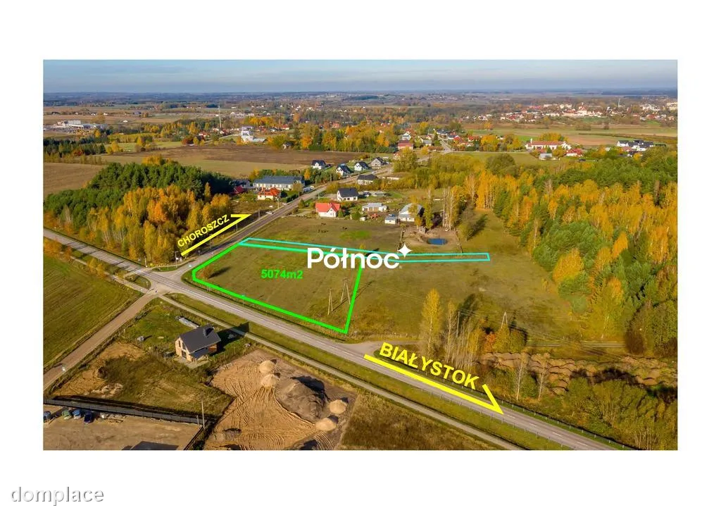 Działka budowlana w Choroszczy pow. 5074 m2